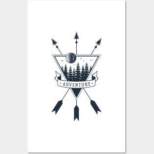 Adventure. Geometric Style Posters and Art